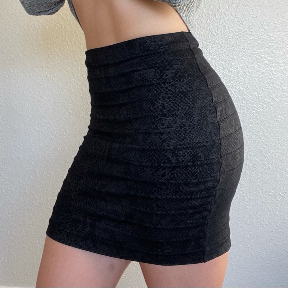 SOLD Express Snakeskin Bandage Skirt